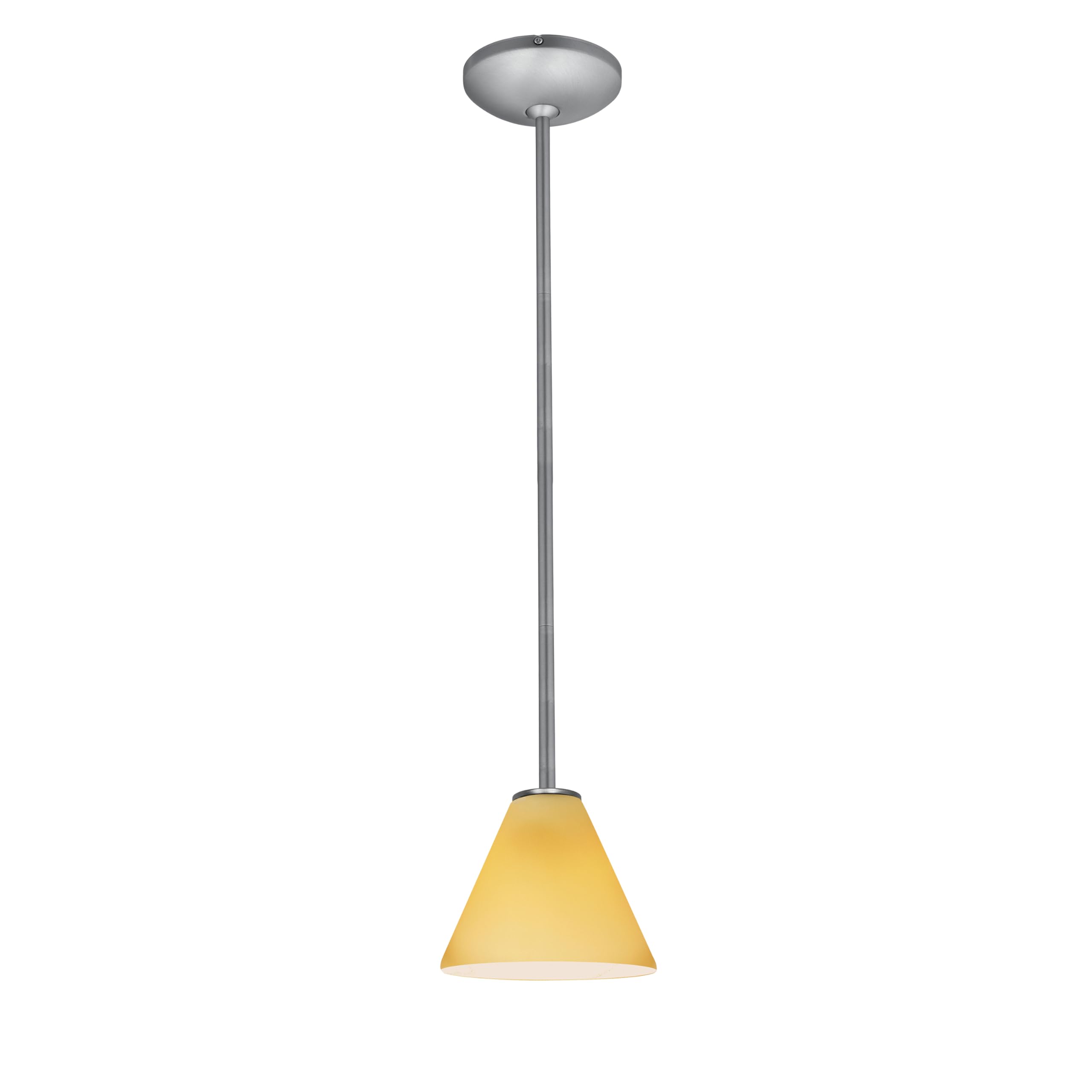 Elegant Brushed Steel Martini Glass Pendant Light with Amber Shade - Modern Bar Lighting Fixture for Home, Restaurant & Lounge Decor