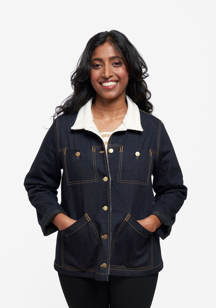 Grainline Studio Thayer Jacket - Women's Sizes 0-18 | Lightweight Water-Resistant Jacket for Hiking, Travel & Everyday Wear