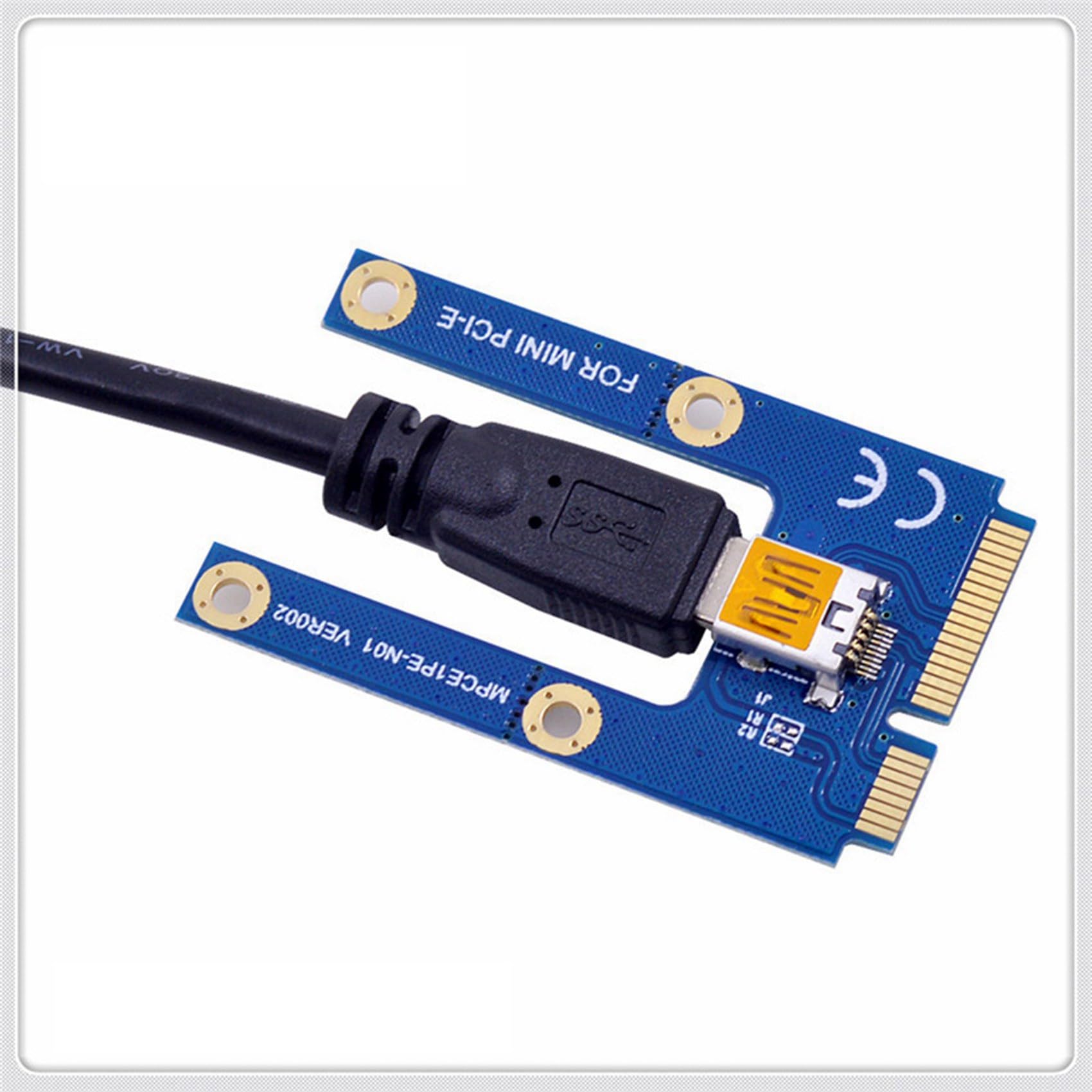 TsoLay 20X PCIe to PCI Express 16X Riser Card - External GPU Adapter for Laptop, BTC Miner & Crypto Mining Rig - MPCIe to PCI-E Slot Converter - Perfect for Gaming, Mining & Workstation Setups