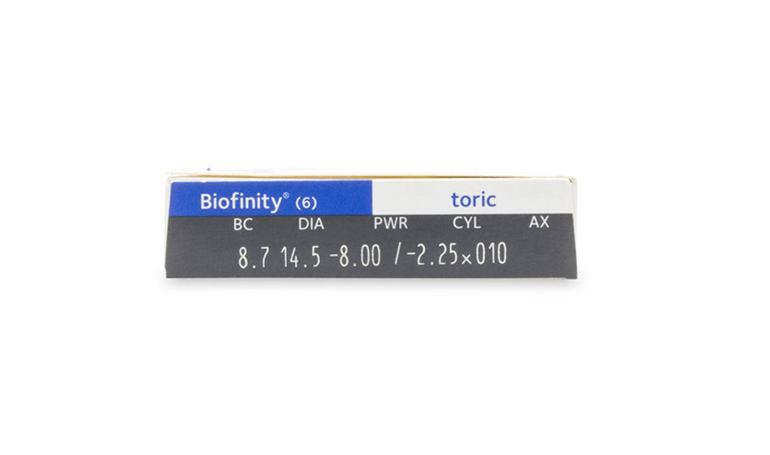 Biofinity Toric Monthly Contact Lenses (6 Pack) – Comfortable, Breathable for Astigmatism – Perfect for Daily Wear, Sports & Active Lifestyles