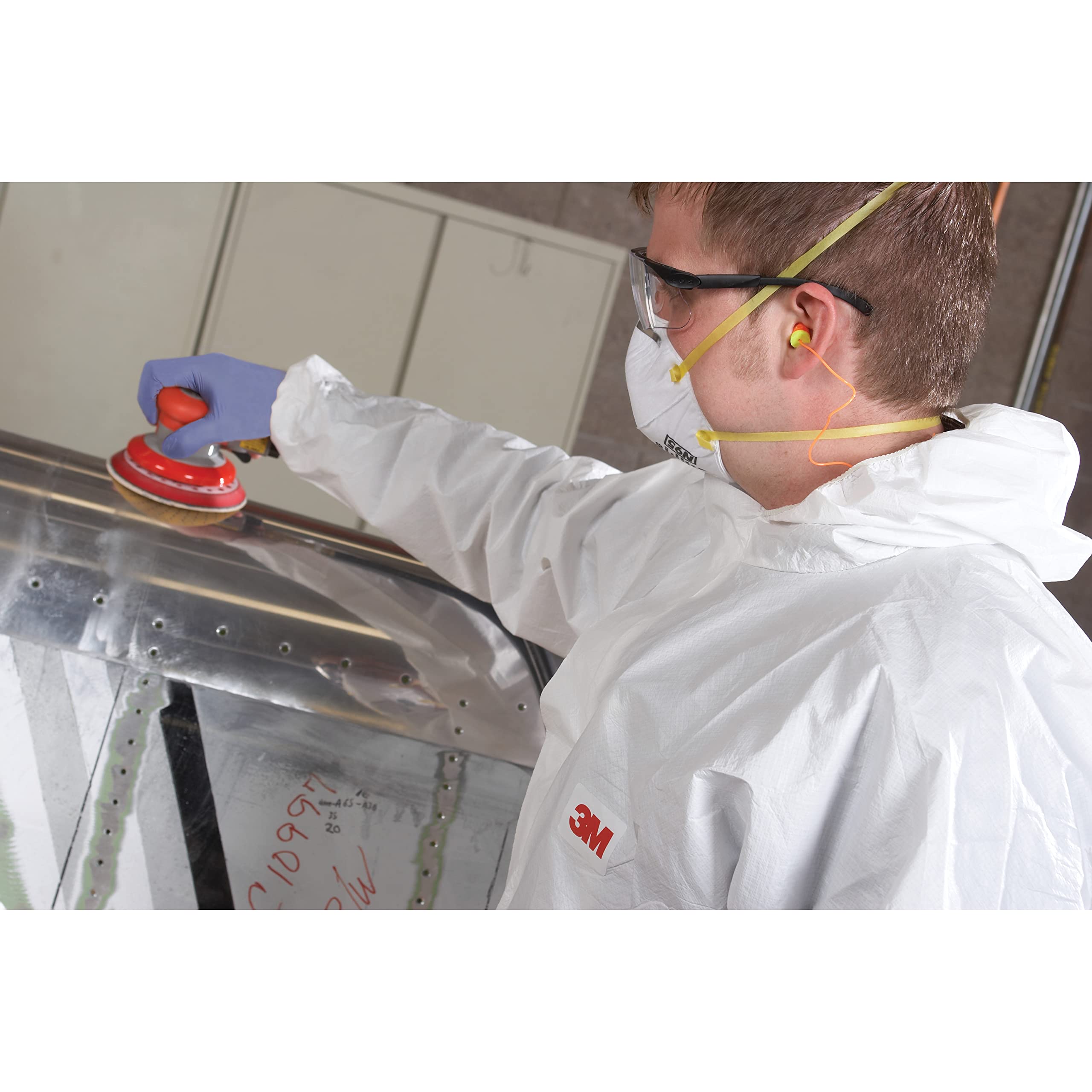 3M 4510 Disposable Microporous Laminate Coverall with Elastic Cuffs - White, Medium (25-Pack) | Protective Workwear for Healthcare, Construction & Industrial Safety