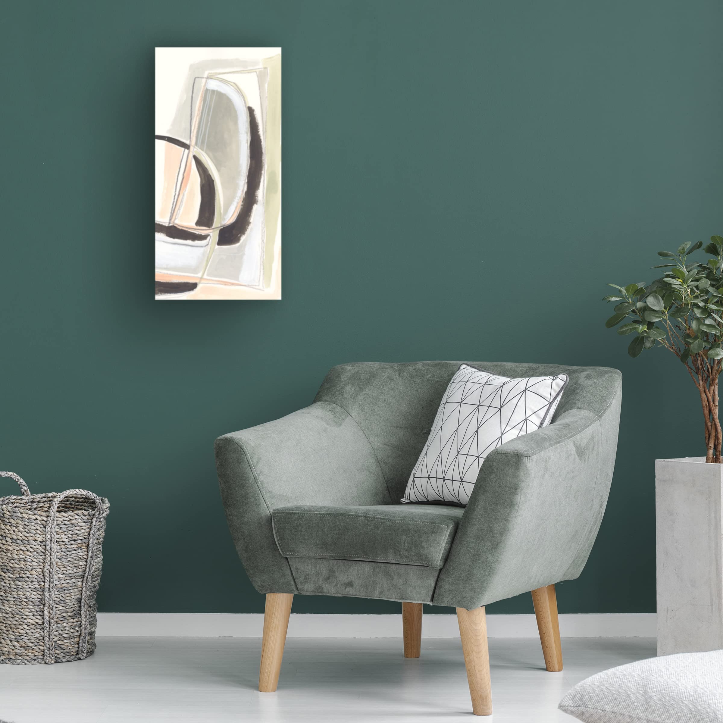 Trademark Fine Art 'Keyhole II' Canvas Wall Art by June Erica Vess - Modern Abstract Painting for Living Room, Bedroom & Office Decor