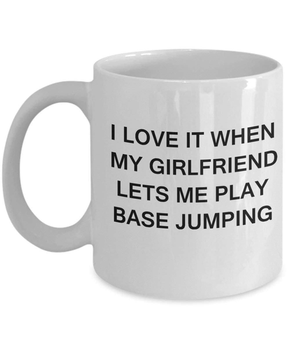 11 oz White Coffee Mug for Base Jumping Enthusiasts - Perfect Gift for Adventure Lovers & Couples - Ideal for Home, Office & Outdoor Camping