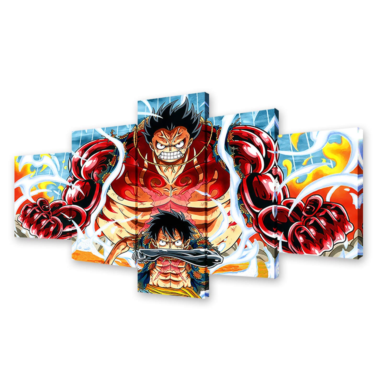 One Piece Anime Monkey D. Luffy Canvas Wall Art Print - Framed Poster for Living Room, Bedroom & Office Decor - Perfect Gift for Anime Fans