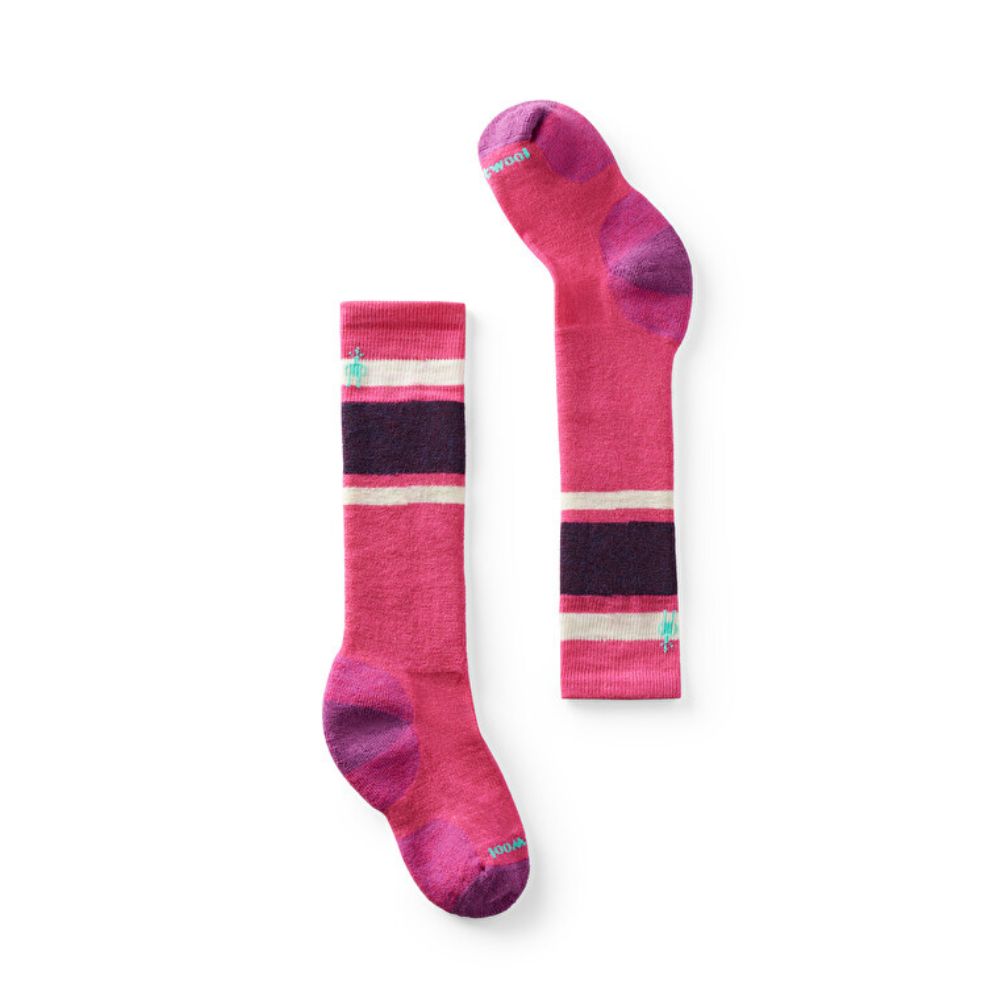 Smartwool Kids Winter Sport Full Cushion Ski Socks - Striped Design for Warmth & Comfort - Perfect for Skiing, Snowboarding & Cold Weather Activities