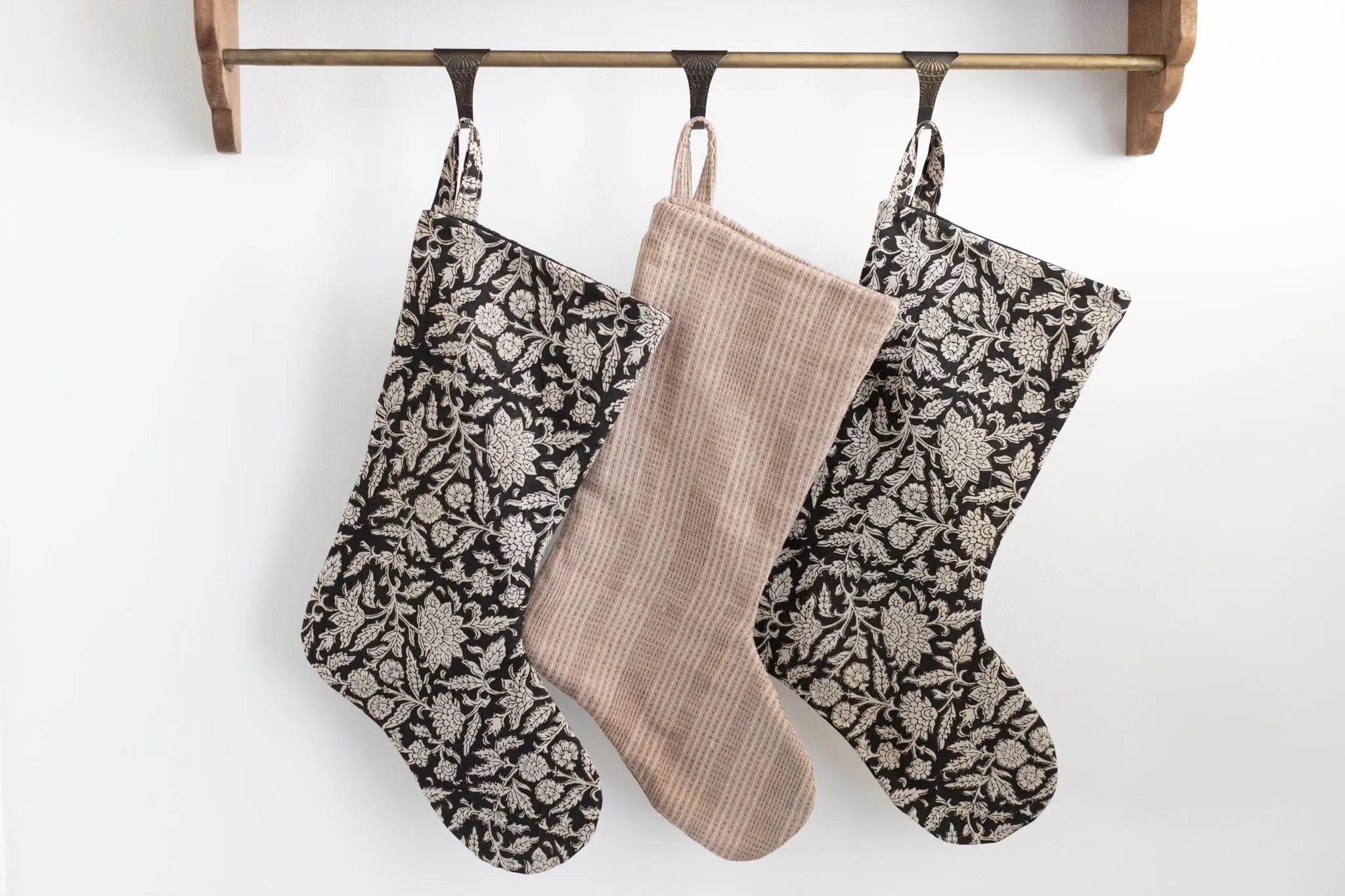 Handmade Christmas Stocking - Personalized Holiday Stocking for Gifts, Decor - Perfect for Fireplace Mantel, Xmas Tree, Festive Home Decor