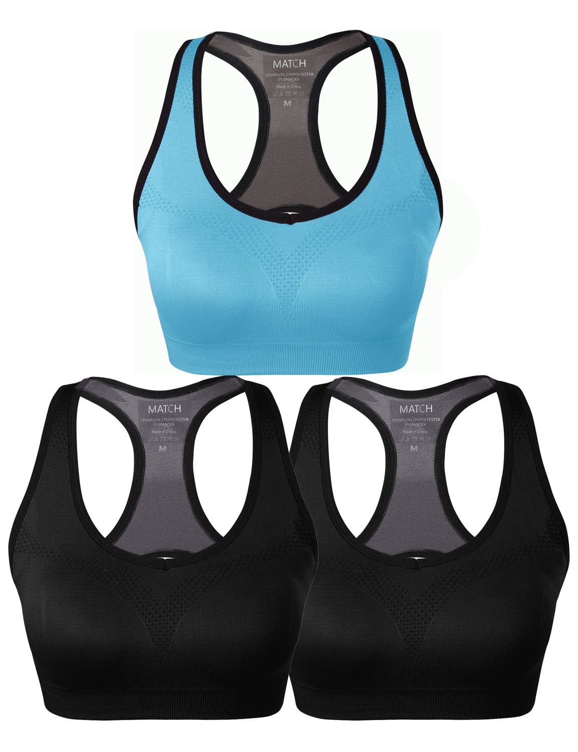 Women's Seamless Padded Racerback Sports Bras - Breathable Workout Tops for Yoga, Gym, Running & Fitness | Supportive Strappy Design for High-Intensity Training & Active Lifestyle