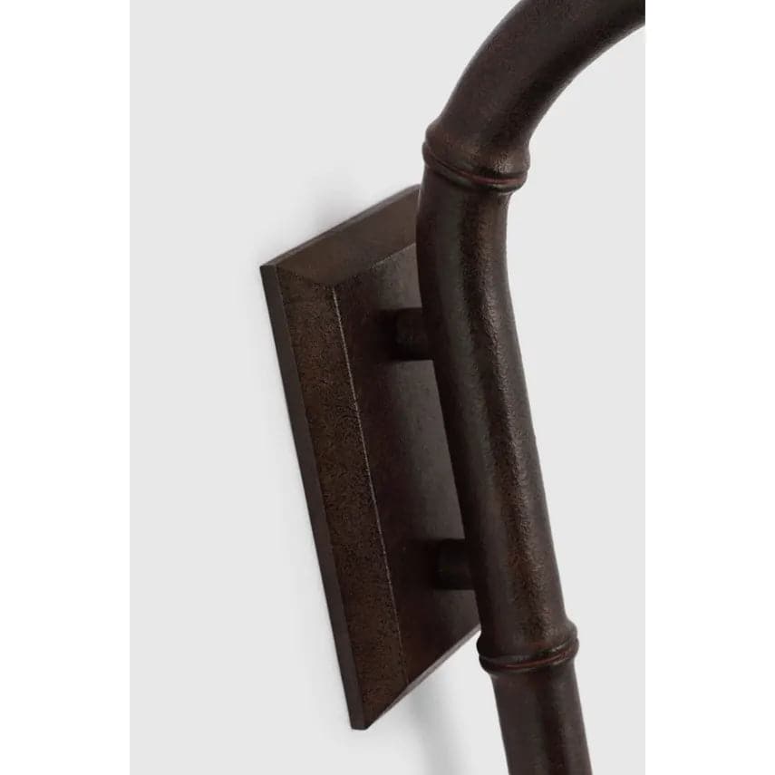Amelie 27-Inch Curved Tail Wall Sconce - French Rust Finish - Perfect for Bedroom, Living Room & Hallway Lighting
