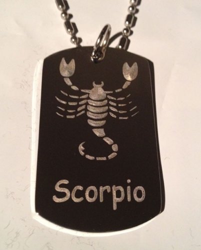 Scorpio Zodiac Sign Military Dog Tag - Stainless Steel Necklace, Keychain & Luggage Tag for Men & Women | Perfect for Gifts, Travel & Everyday Wear