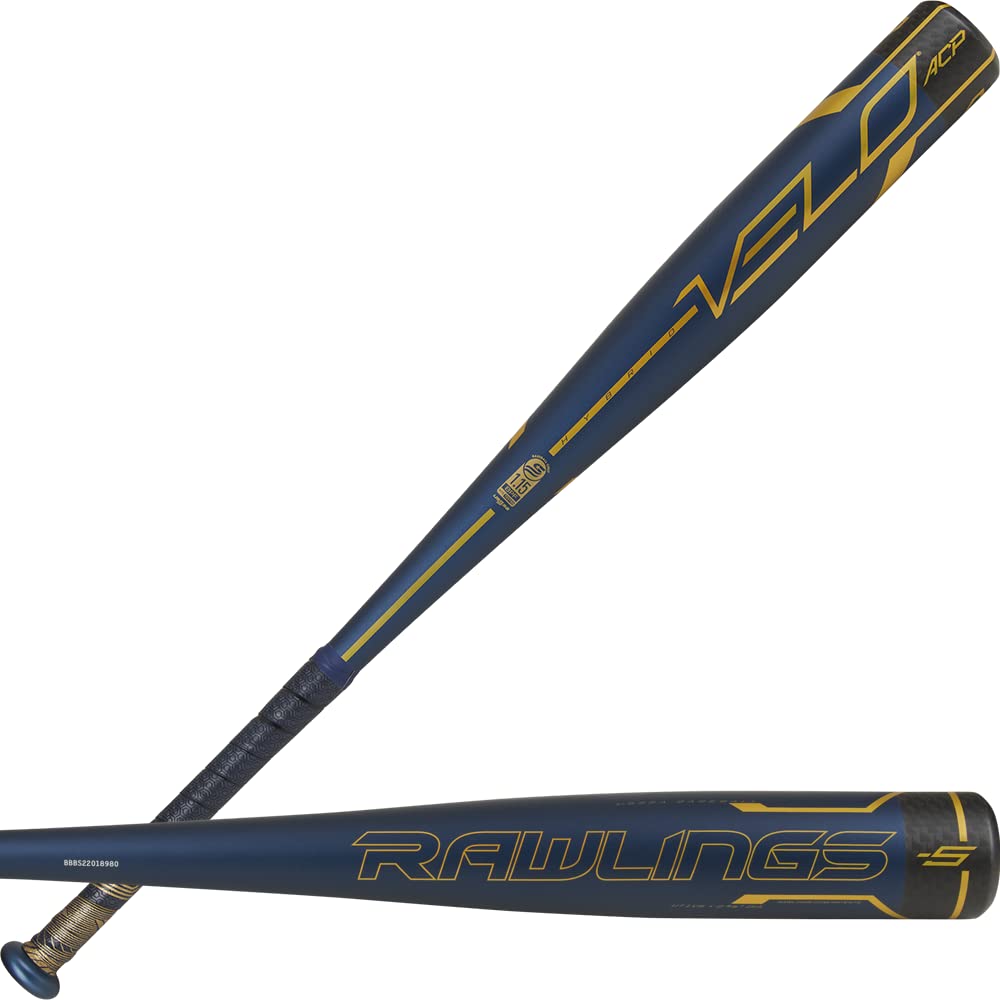 Rawlings VELO ACP USSSA Baseball Bat -10/-8/-5 Drop Hybrid Alloy Composite - Perfect for Youth & High School Baseball Games, Training & Tournaments
