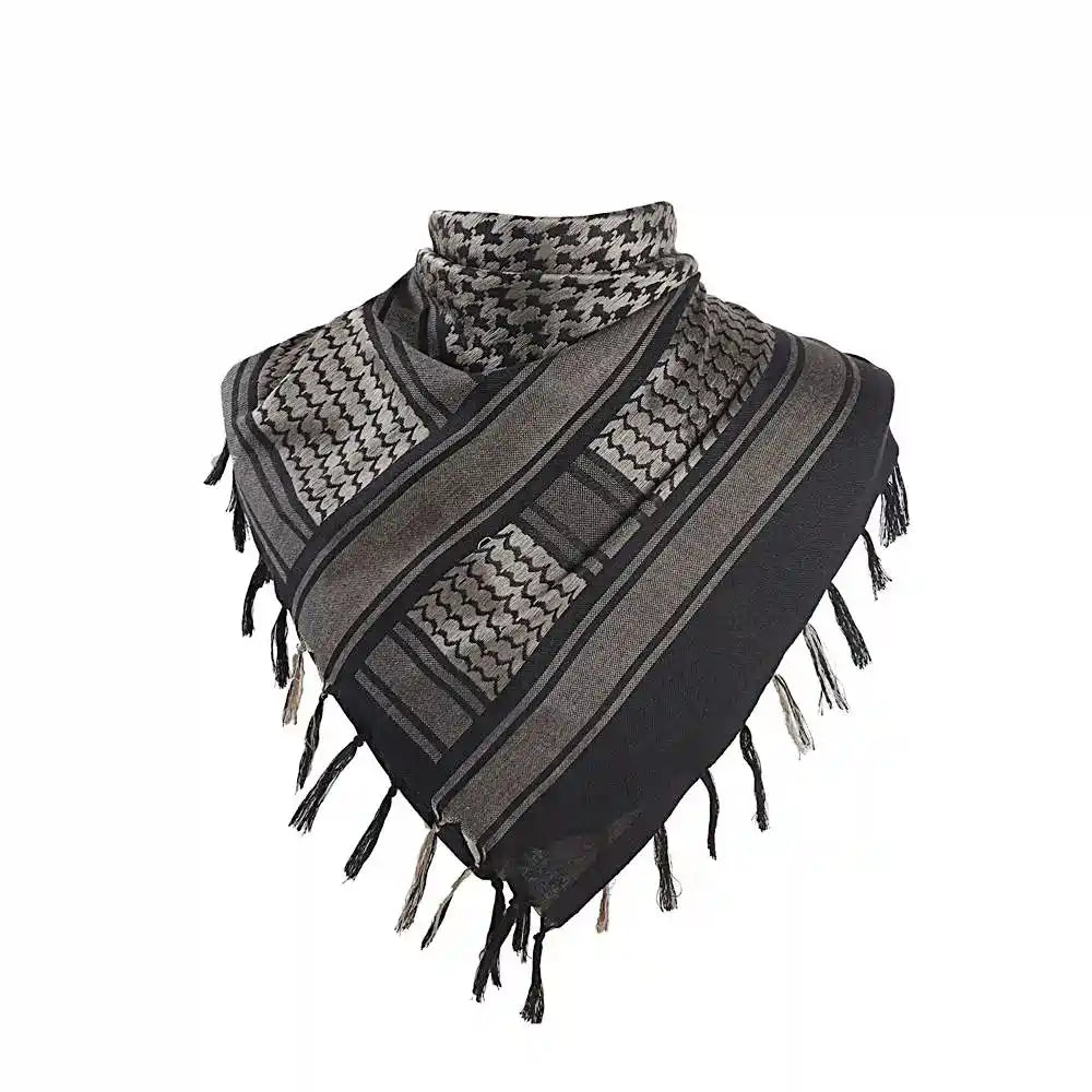 Urgarment Military Tactical Shemagh Desert Scarf for Men & Women - 100% Cotton Neck Wrap - Perfect for Outdoor Adventures, Hiking, and Cold Weather Protection