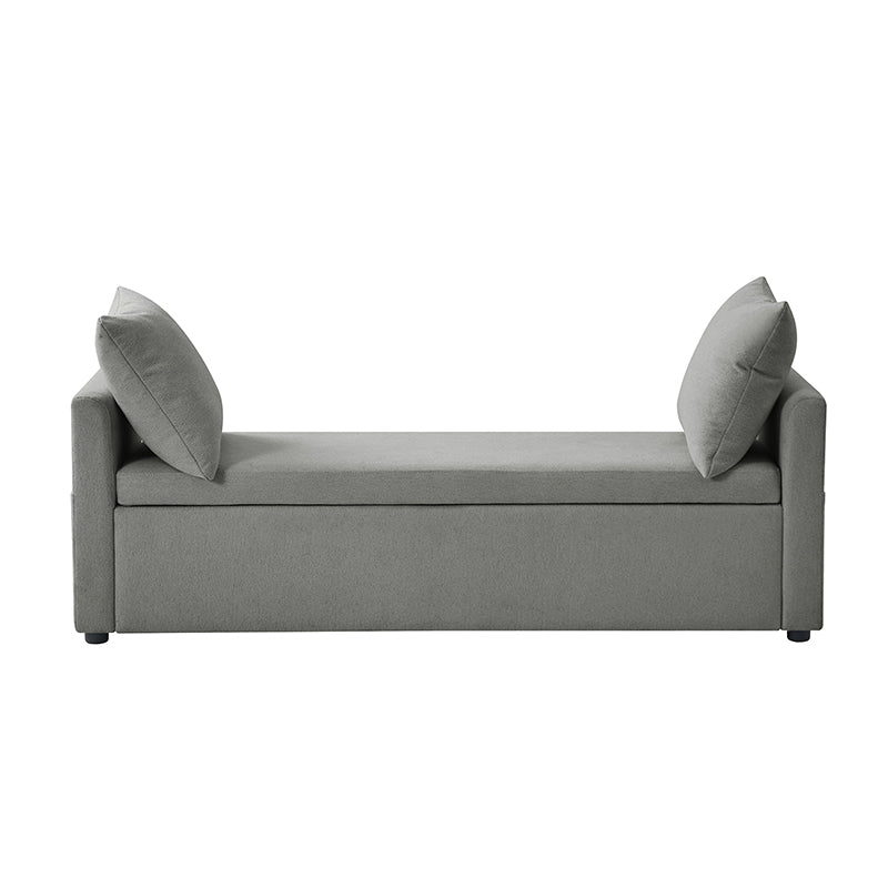Gloria Functional Storage Bench with 2 Pillows - Entryway Seating, Shoe Storage & Living Room Decor