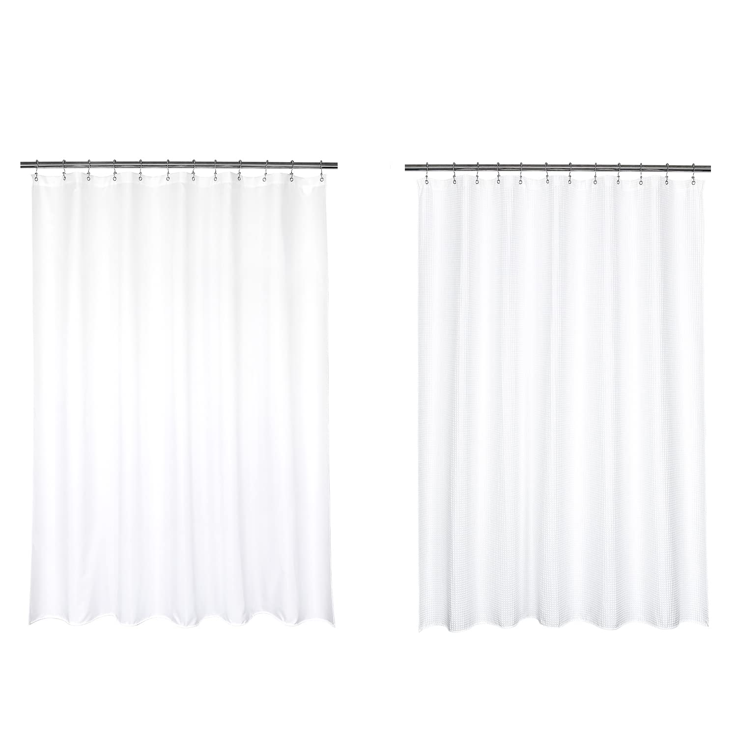 Barossa Design Waterproof Shower Curtain and Liner Set - Bathroom Decor for Modern & Vintage Styles - Perfect for Home, Apartment, and Hotel Use
