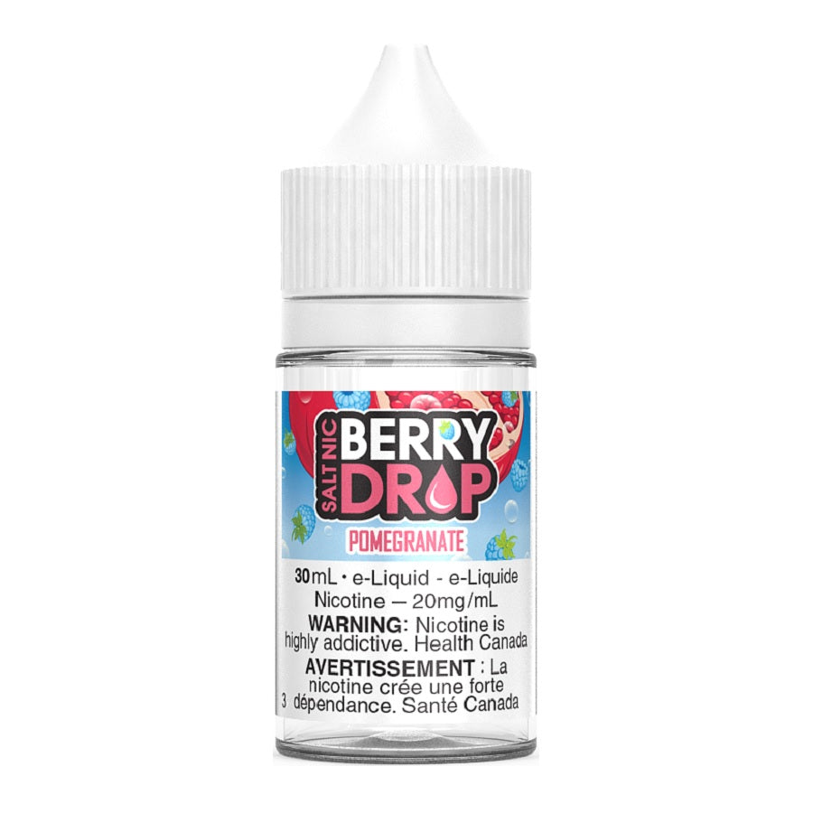 Berry Drop Salt Nic E-Liquid - Pomegranate Flavor 30ml | Refillable Vape Juice for Pod Systems & Disposable Vapes