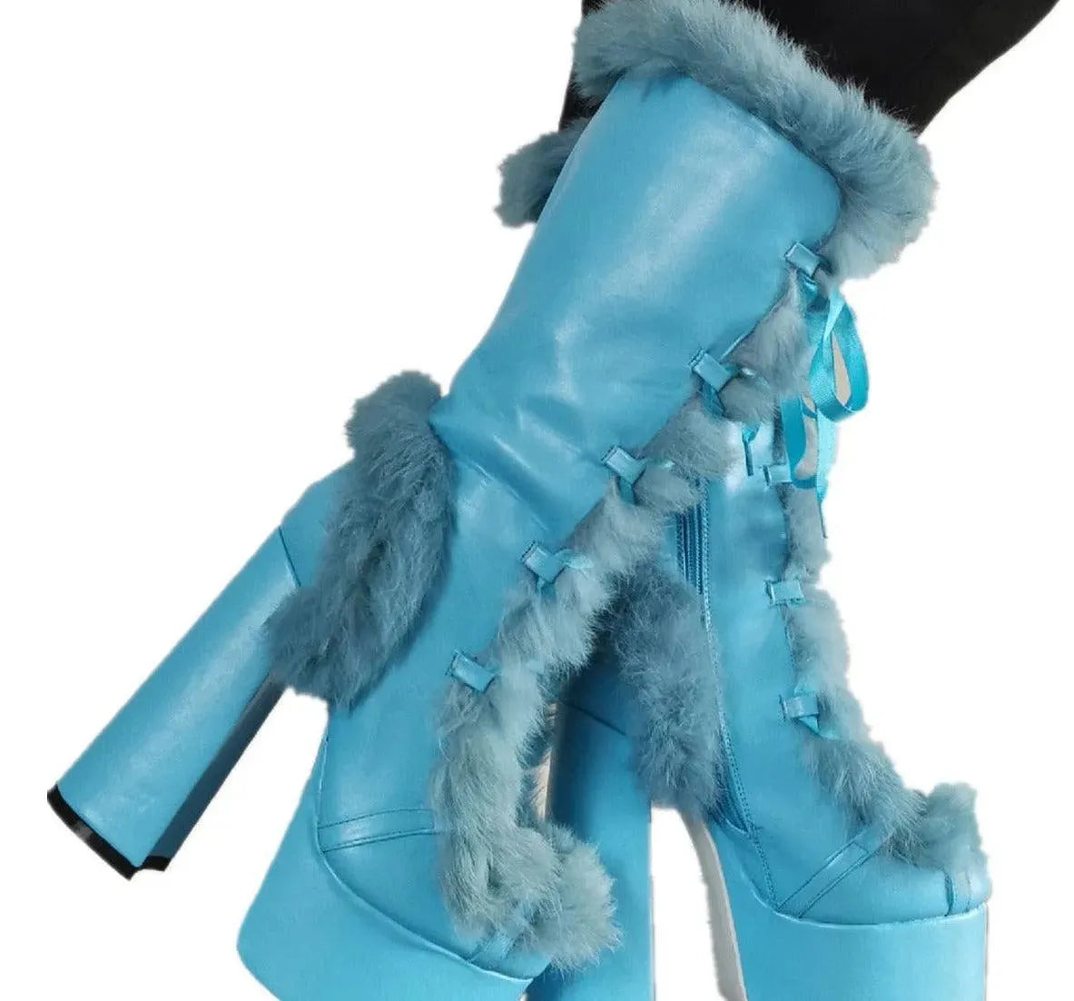 Stylish Women's Warm High Heel Platform Boots - Winter Fashion Ankle Boots for Cold Weather, Parties & Night Out