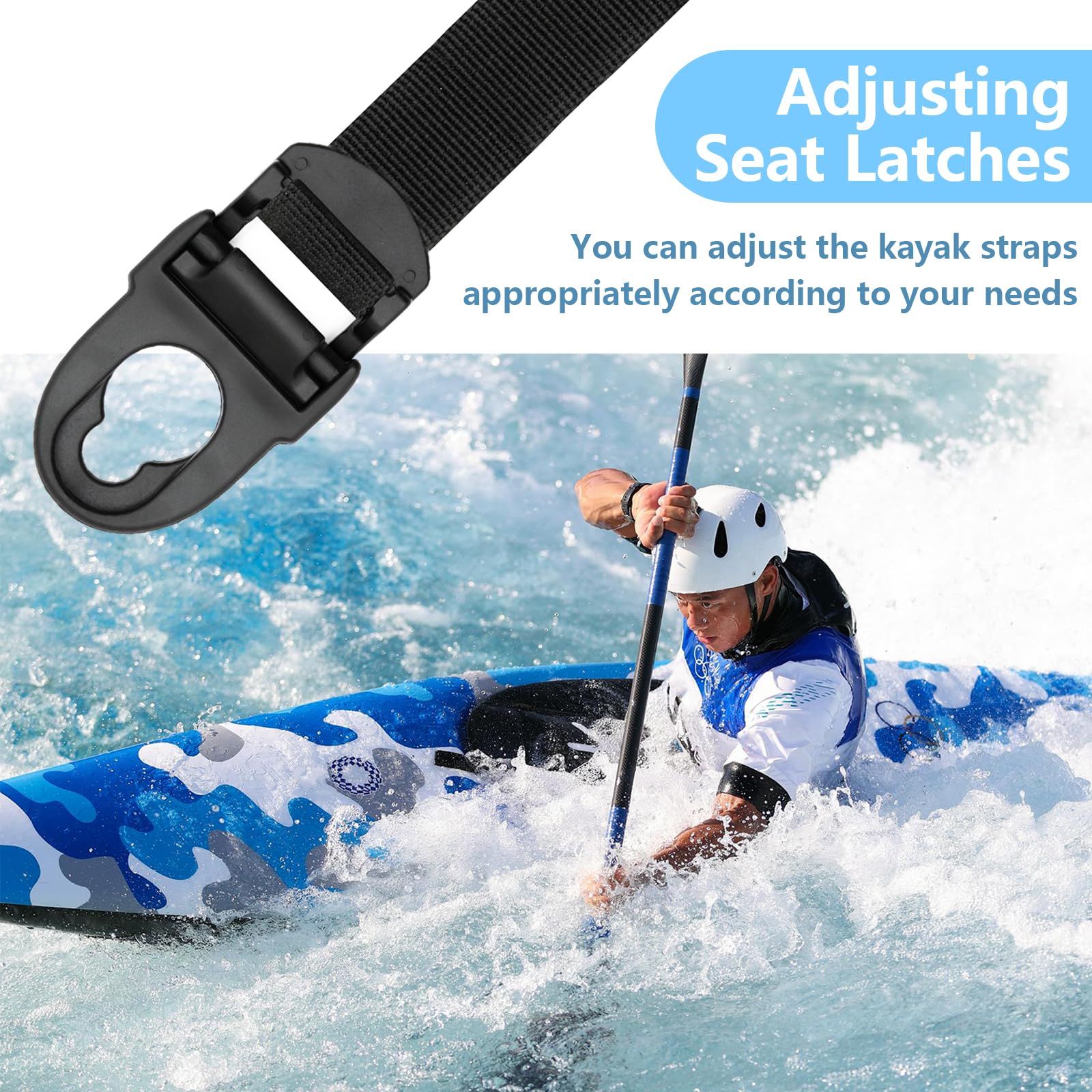 4 Pack Kayak Seat Replacement Clips - Heavy Duty Kayak Seat Repair Kit for Secure & Comfortable Paddling - Perfect for Fishing, Camping & Outdoor Adventures