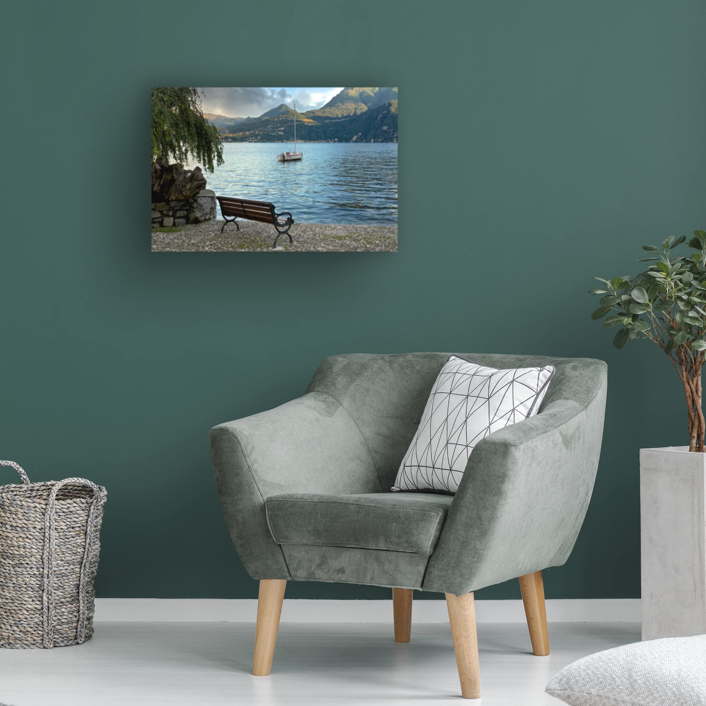 Alan Blaustein 'Lago Banco 1' Canvas Wall Art Print - Modern Landscape Painting for Living Room, Bedroom & Office Decor | Trademark Fine Art Collection