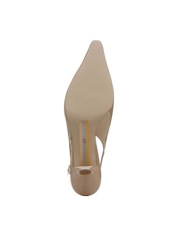 BIANKA Women's Comfortable Slingback Pumps - Elegant Low Heel Dress Shoes for Work, Party & Wedding | Breathable PU Leather Office Pumps with Cushioned Insole