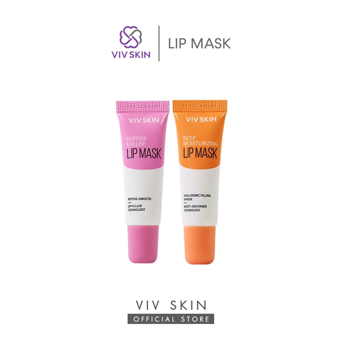 Vivskin P F Lip Mask 8ml/Box - Hydrating & Nourishing Lip Treatment for Smooth Skin - Set of 12 - Perfect for Night Care, Dry Lips & Winter Skincare Routine - Free Tomato Facial Mask Included