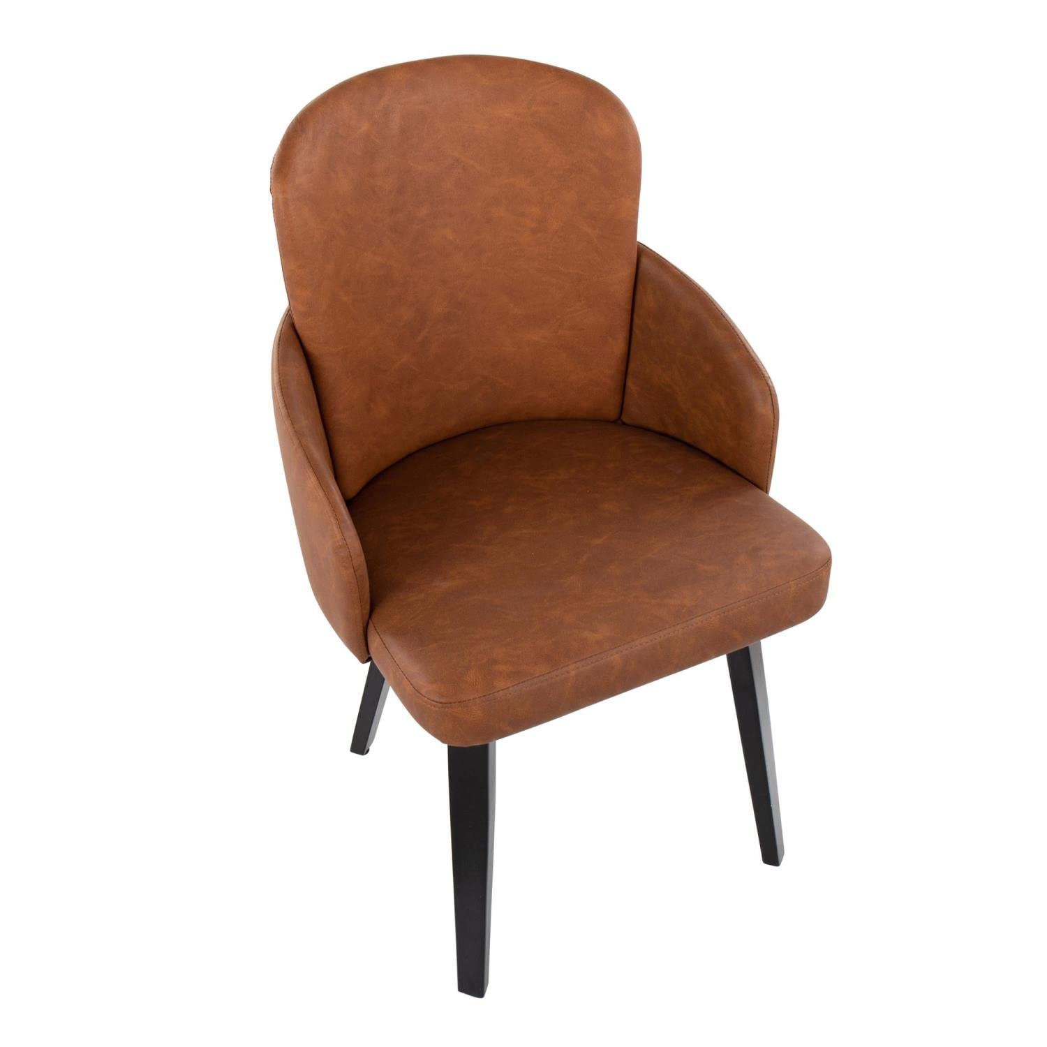 LumiSource Dahlia Upholstered Dining Chair Set of 2 - Modern Kitchen & Dining Room Chairs for Home, Restaurant, Cafe - Comfortable Contemporary Seating for Indoor Use