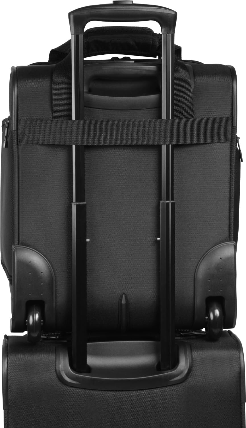 WallyBags 16-Inch Underseat Carry-On Luggage with Padded Laptop Compartment & Electronics Pockets - Perfect for Air Travel, Business Trips & Commuting