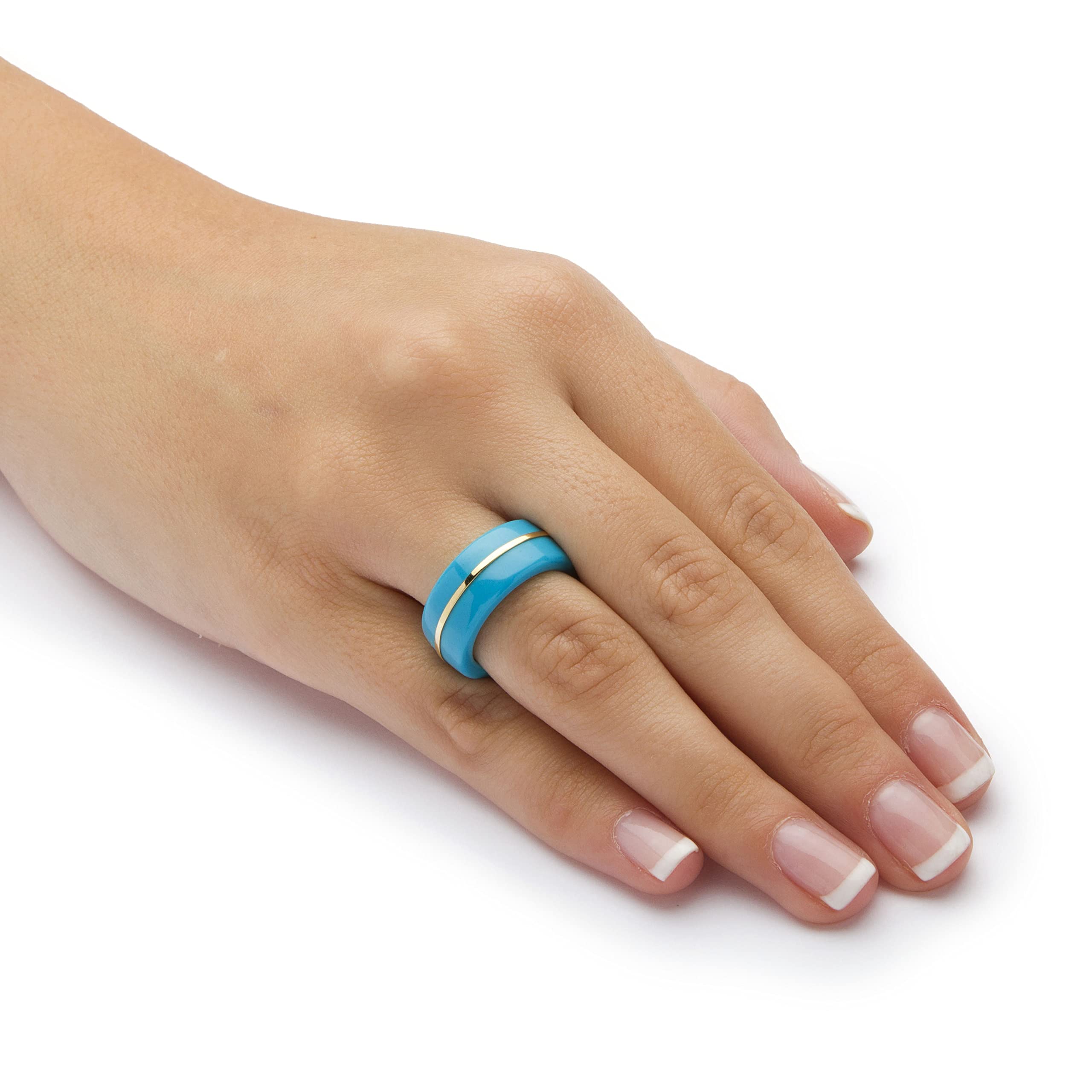14K Yellow Gold Viennese Turquoise Ring for Women | Elegant Handmade Jewelry | Perfect for Beach Weddings, Anniversary Gifts & Special Occasions
