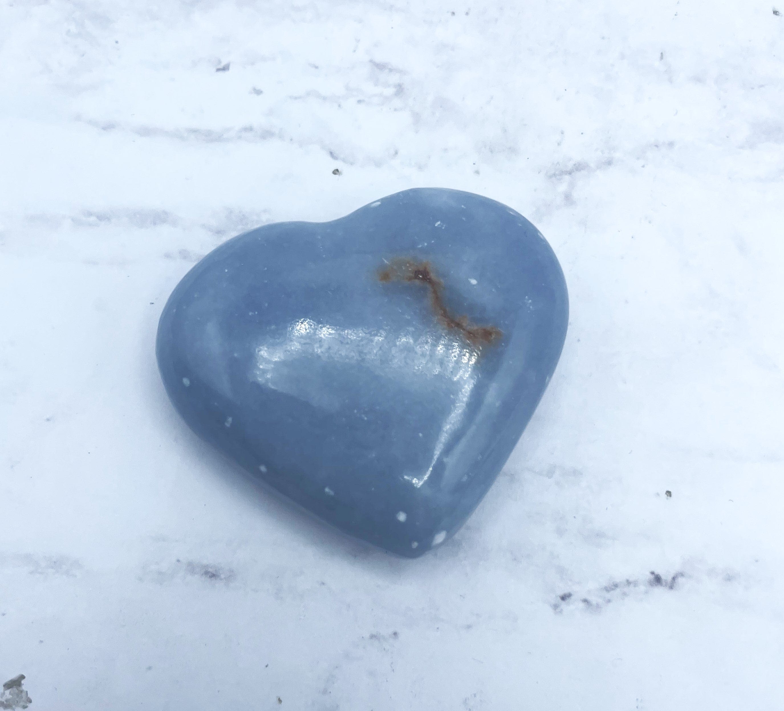 Angelite Heart Pendant - Natural Blue Angelite Stone Jewelry for Healing & Protection - Perfect for Meditation, Energy Work & Spiritual Gifts