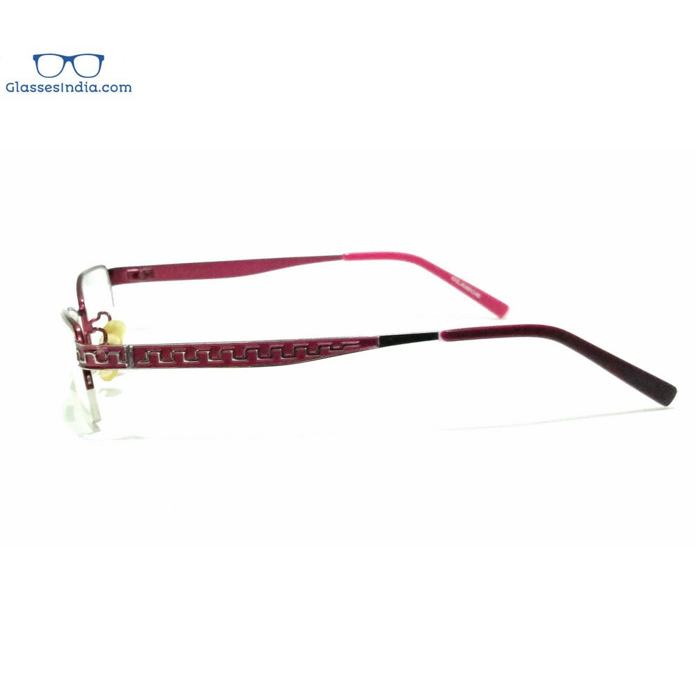 Stylish Pink Supra Half Rimless Blue Light Blocking Glasses for Women - Model 5610PK - Perfect for Computer Use, Gaming & Office Work