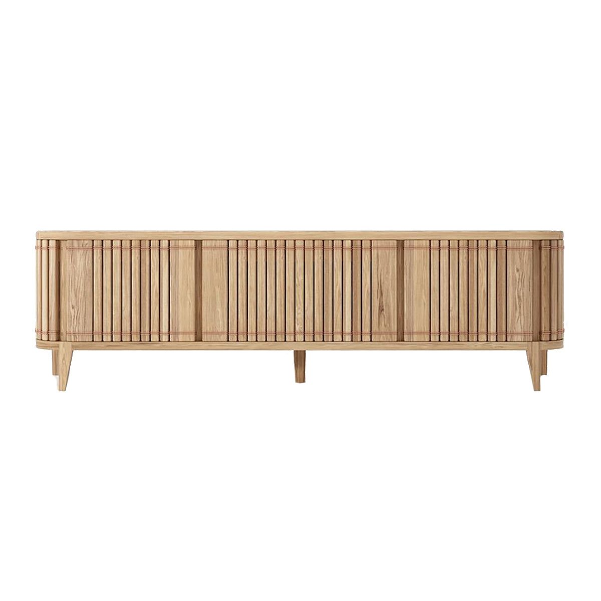 Modern Koppar Wooden Media Cabinet with 3 Doors - Stylish TV Stand for Living Room, Bedroom & Home Theater Storage