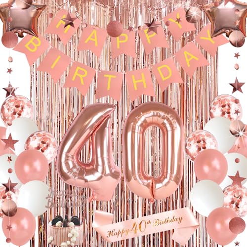 40th Rose Gold