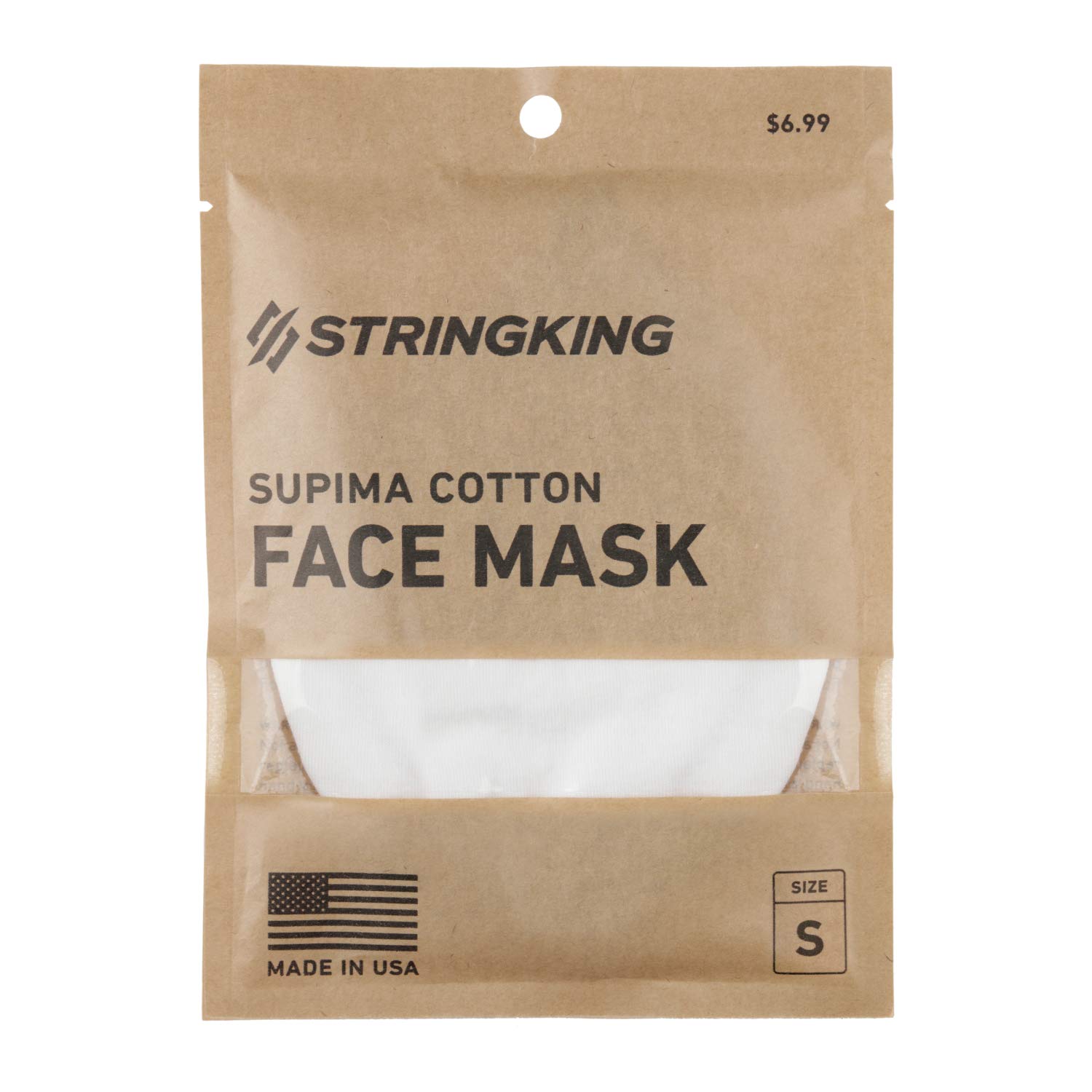StringKing American Flag Cloth Face Mask - Made in USA - Washable & Reusable Face Cover for Kids & Adults - Perfect for School, Work, Travel & Outdoor Activities