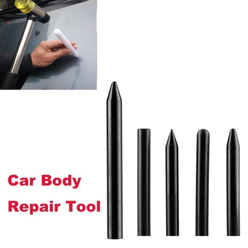 5pc Paintless Dent Repair Kit - Black Nylon Tools for All Painted Surfaces - Car Dent Removal