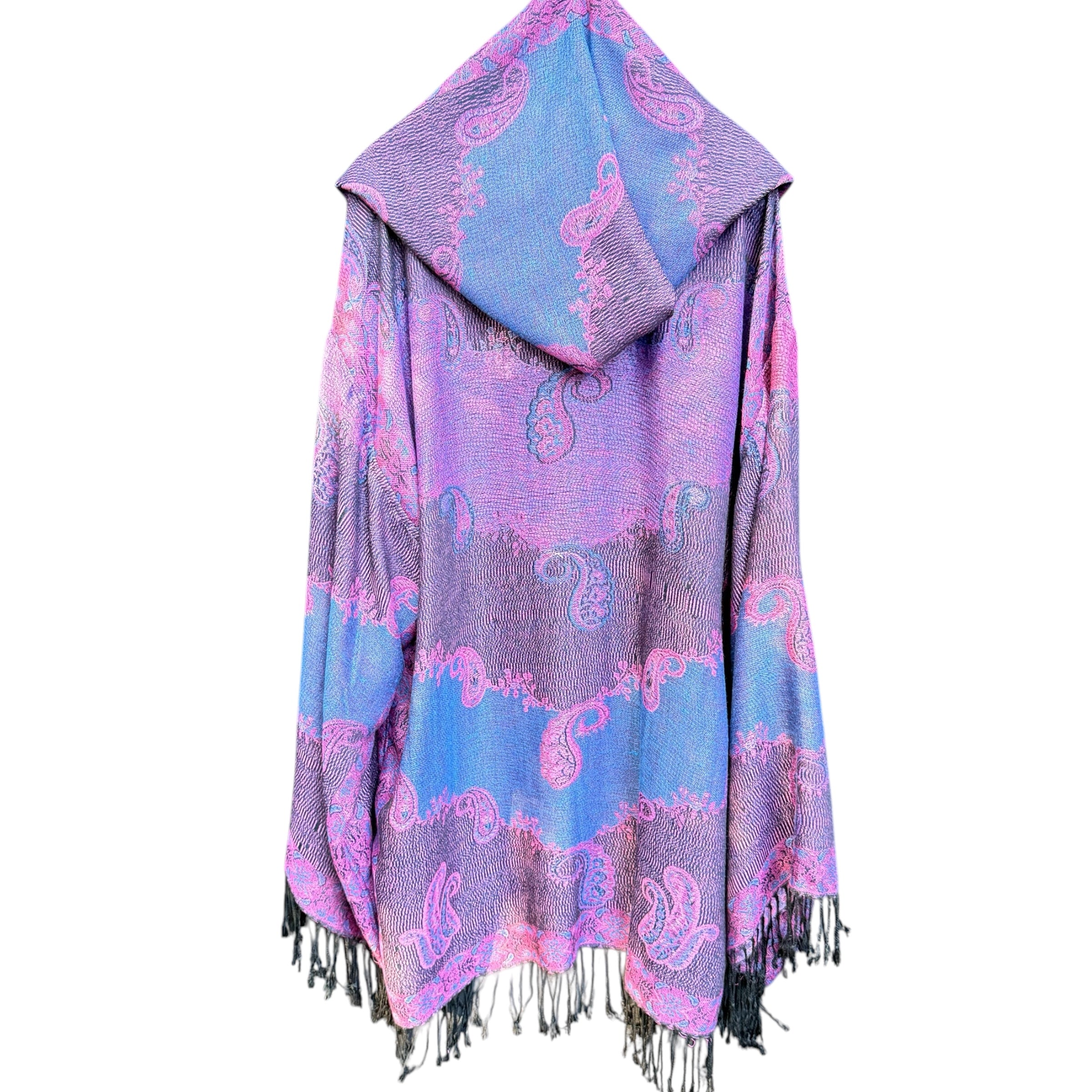 Luxury Pashmina Robe - Dark Purple Mirage Color, Soft & Cozy Women's Bathrobe for Spa, Lounge & Relaxation at Home