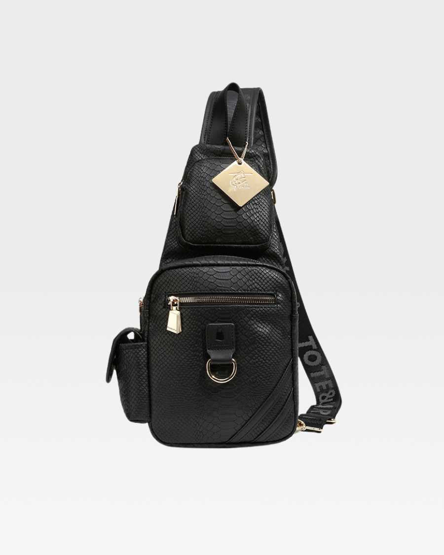 Apollo 1 Tear Drop Crossbody Bag for Women - Stylish Black Leather Shoulder Purse | Perfect for Travel, Shopping & Everyday Use