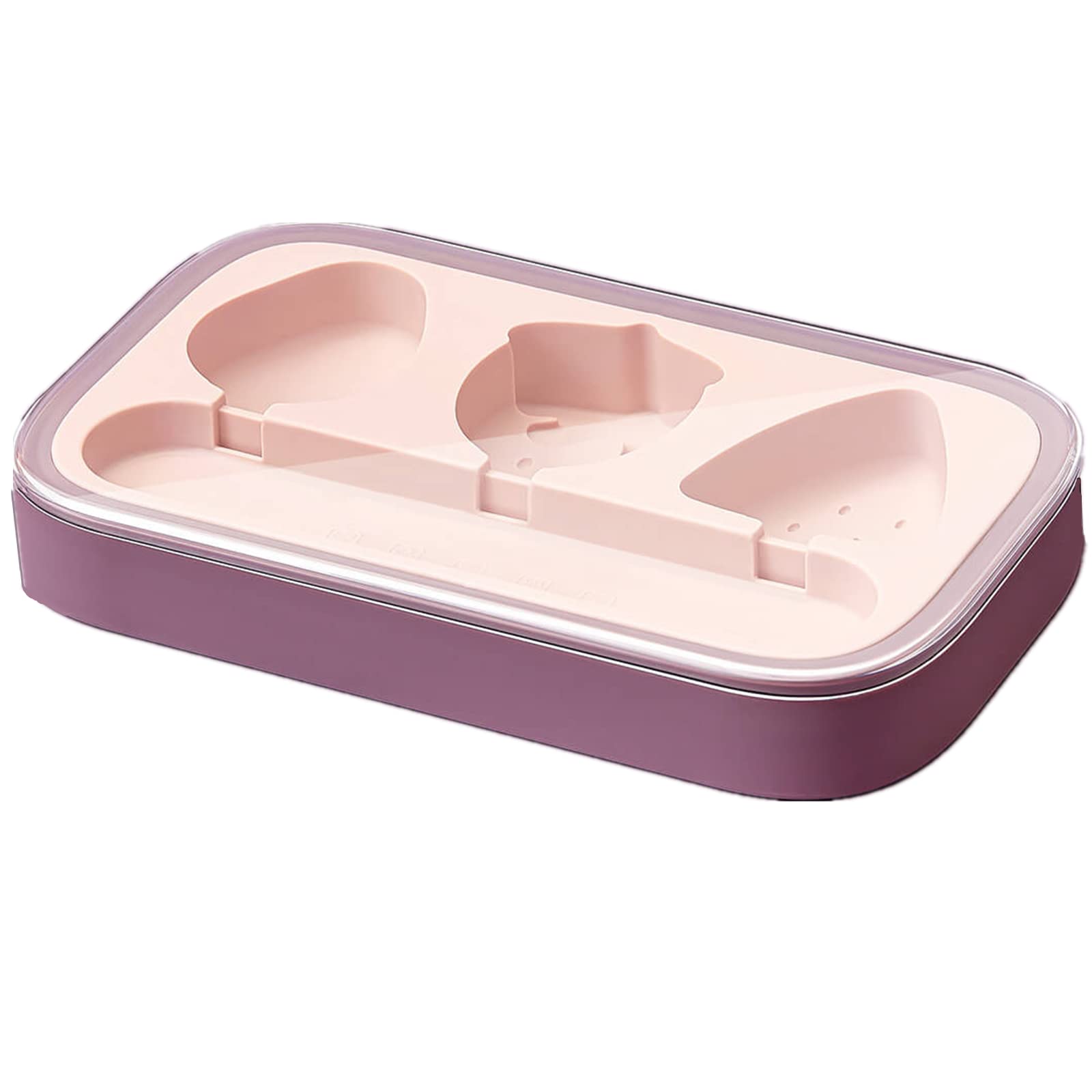 3-Piece Silicone Popsicle Molds Set - BPA Free, Reusable Cartoon Fruit Shaped Ice Cream Molds for DIY Homemade Popsicles, Ice Cream & Candy - Perfect for Kids Snacks, Summer Treats & Party Desserts