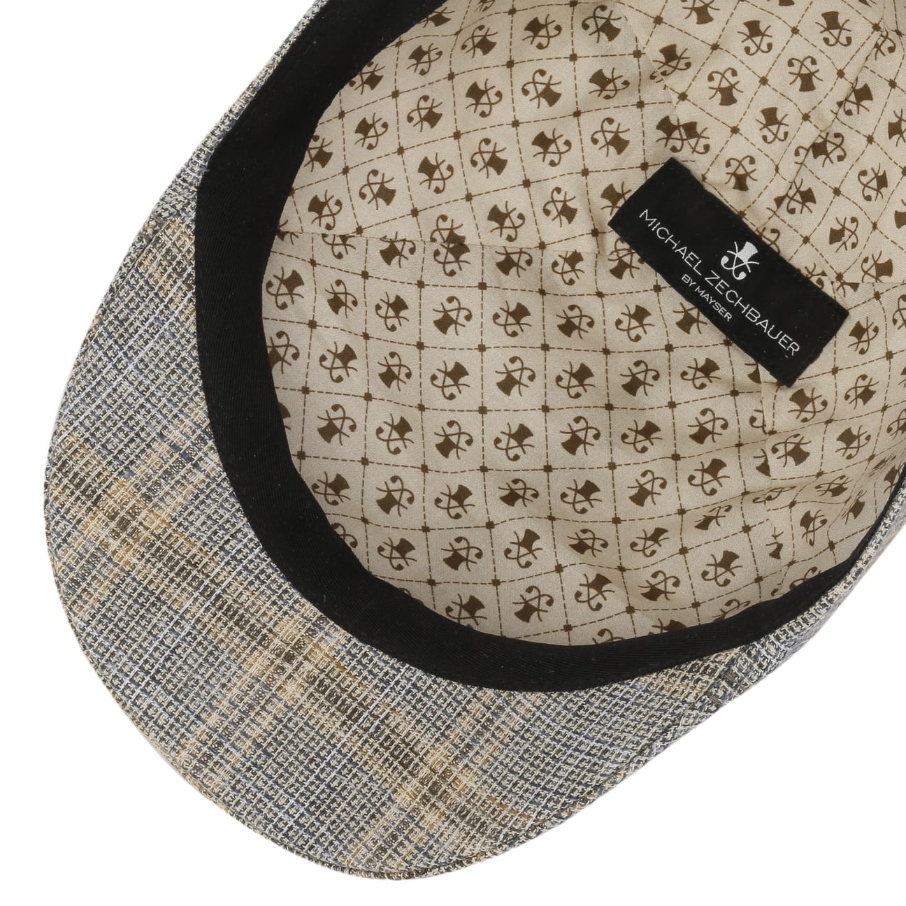 Mayser Paquito Linen Flat Cap for Men - Classic Zechbauer Style Summer Hat for Outdoor Activities, Travel & Casual Wear