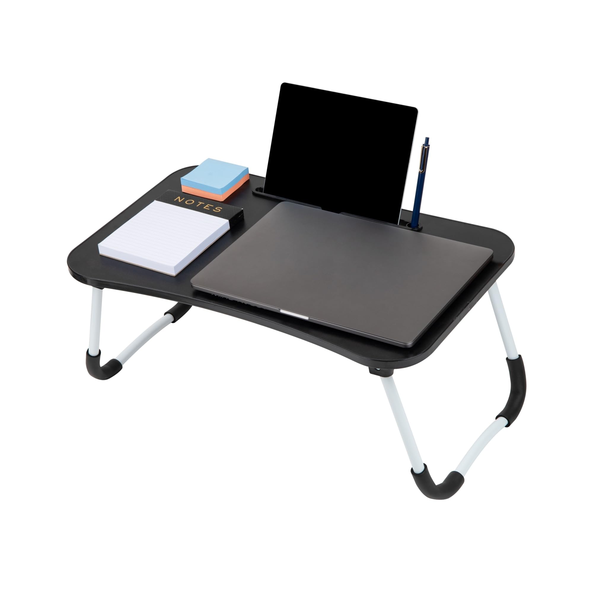 Mind Reader Adjustable Lap Desk for Laptop - Portable Folding Laptop Stand with MDF Surface (23.25