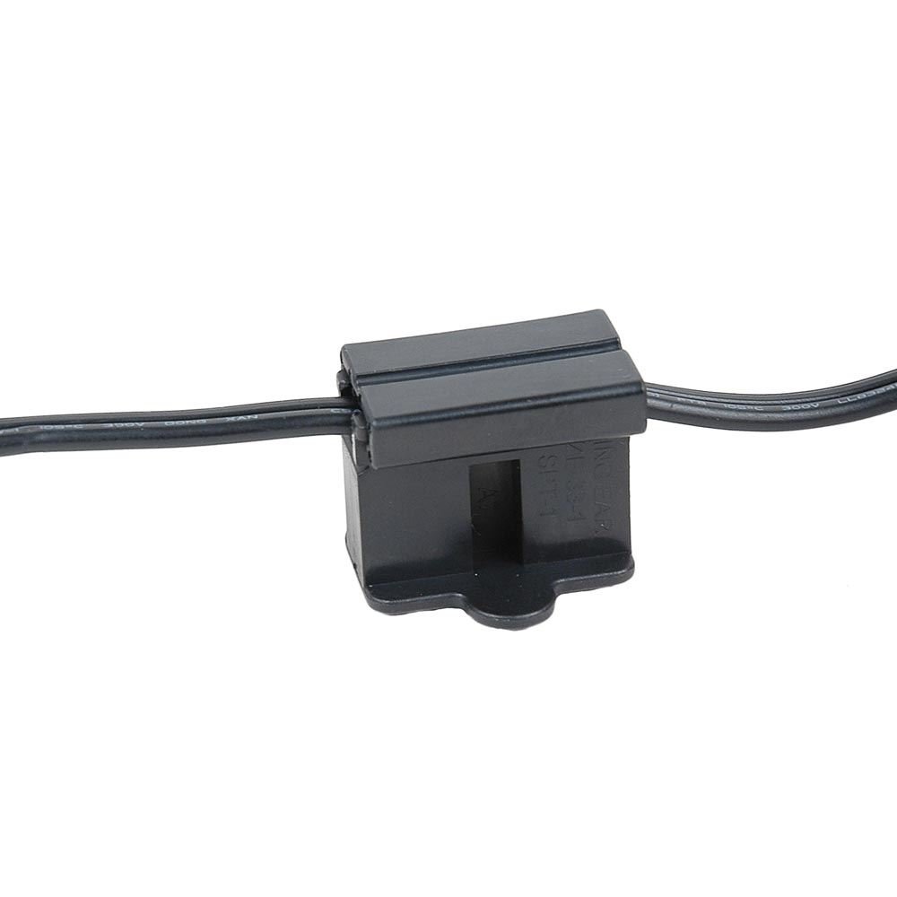 Novelty Lights SPT1 Female Vampire Plugs (25 Pack) - Black Outdoor Christmas Light Connectors with Slide-On Back, 8 Amp Rating, Indoor/Outdoor Use - Perfect for Holiday Decorations, String Lights, and DIY Lighting Projects