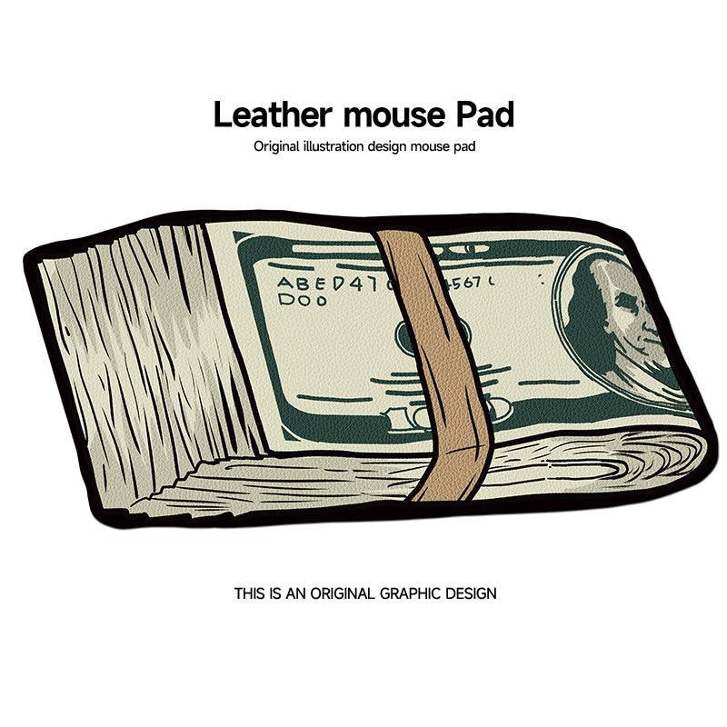 Premium Irregular Leather Mouse Pad - Non-Slip Desk Mat for Laptop & Computer, Office & Gaming Use - Portable & Durable Workspace Accessory (Perfect for Home, Office, and Travel)