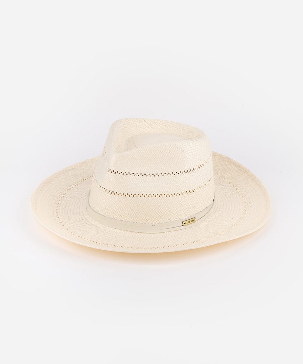 Arlo Rancher Fedora Straw Hat for Men & Women - Western Cowboy Hat with Wide Brim - Sun Protection Outdoor Hat for Hiking, Gardening, and Country Music Festivals