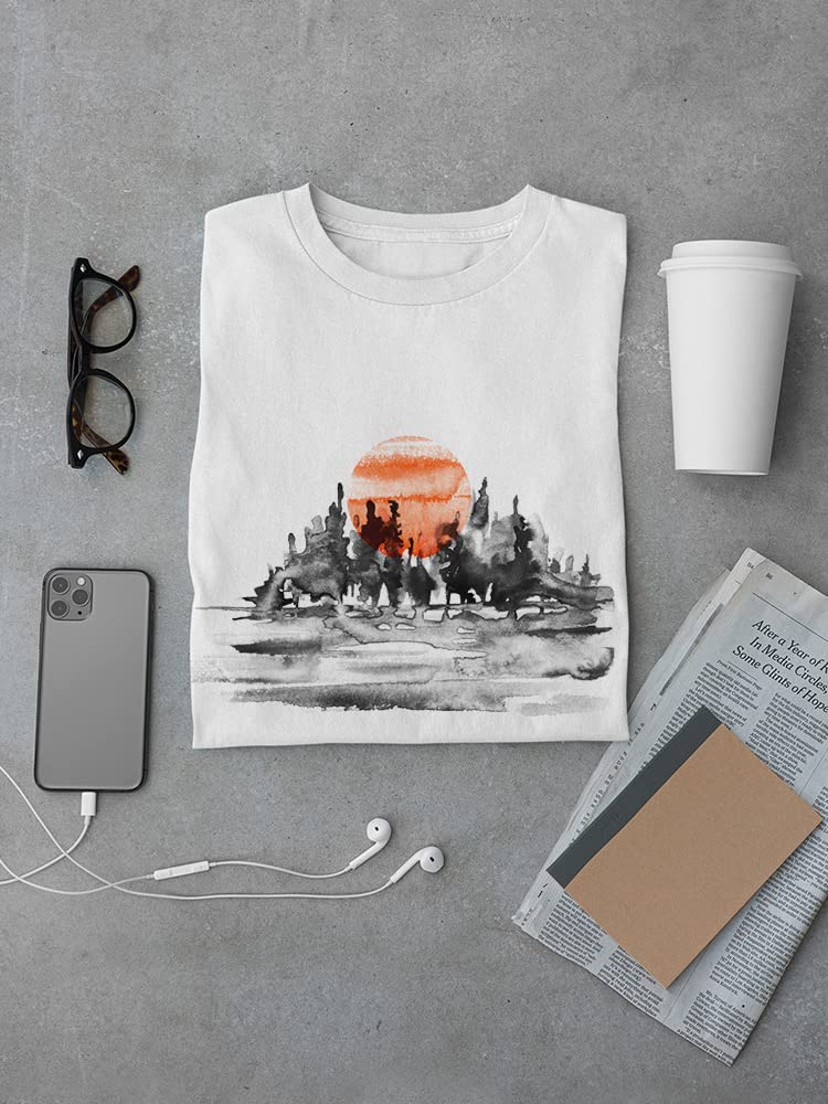 Red Sunset Graphic T-Shirt for Men - Soft Cotton Short Sleeve Tee - Casual Wear & Street Style Outfits