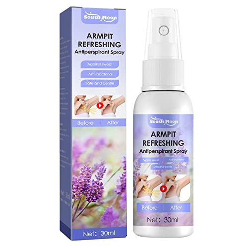 Natural Lavender Deodorant Spray for Men & Women - 30ML Antiperspirant for Body Odor & Underarm Sweat Control - Fresh Scent Long Lasting Protection - Perfect for Gym, Work & Daily Use