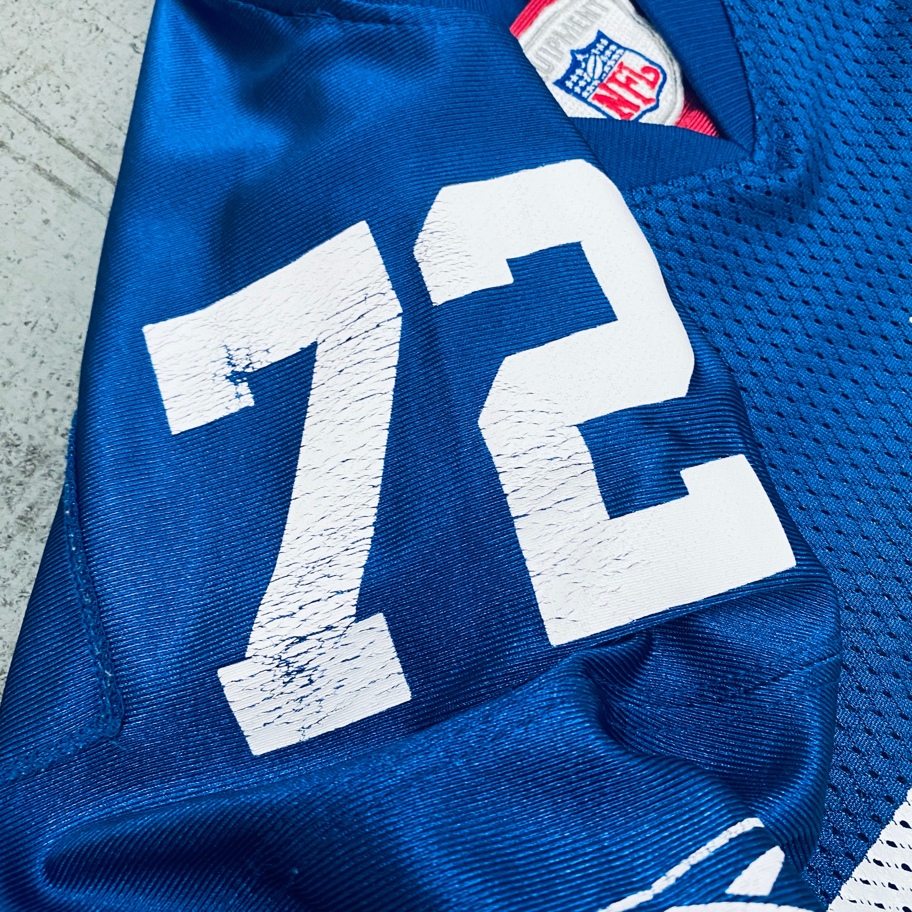 Authentic New York Giants Osi Umenyiora 2007/08 Jersey with Super Bowl XLII Patch (Size S) - Perfect for NFL Fans, Game Day & Collectors