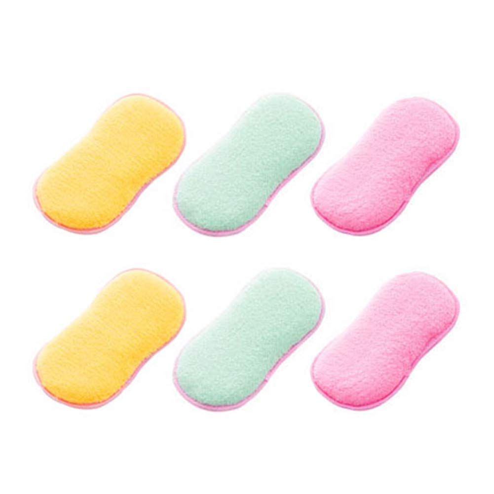 Double-Sided Kitchen Sponges - 6 Pack for Pans & Pots Cleaning