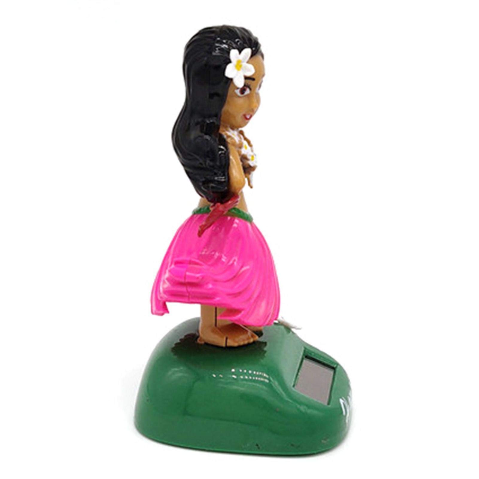 Solar Powered Dancing Hawaiian Girl Figurine - Shaking & Swinging Solar Toy for Car Dashboard, Home Decor, Office Desk - Fun Gift for Kids & Adults - Perfect for Car Windowsill, Party Decorations & Relaxing Moments