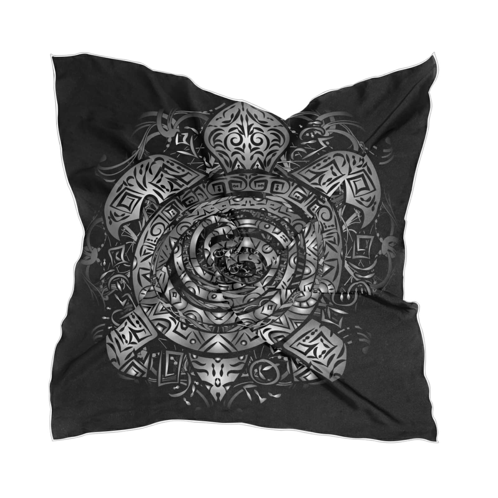 Luxury Women's Square Silk Scarf - Elegant Neckerchief, Headscarf & Shawl Wrap - Soft Chiffon Stole for Women - Perfect for Office, Wedding & Travel Accessories