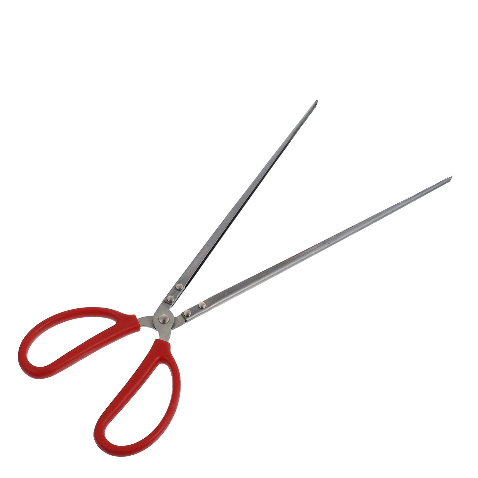 1pc Heavy Duty BBQ Grill Tongs - Stainless Steel Fire Tongs for Grilling, Barbecue, and Camping - Perfect for Picking Up Hot Coals, Briquettes, and Food - Also Great as Yard Waste Clamp and Household Garbage Picker