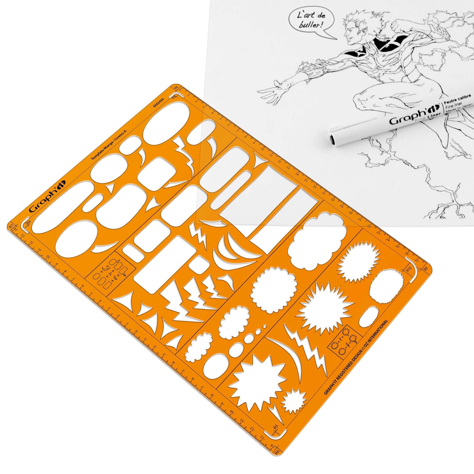 A4 Manga Drawing Stencil Set - Anime Sketch Templates for Artists & Beginners - Perfect for Comic Art, Manga Sketching, and DIY Crafts