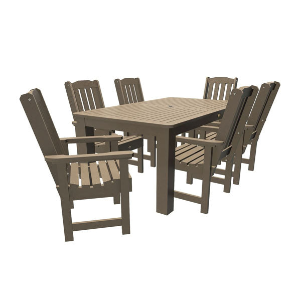 Lehigh 7-Piece Rectangular Outdoor Dining Set - Patio Furniture for Garden, Backyard, Poolside & BBQ Gatherings