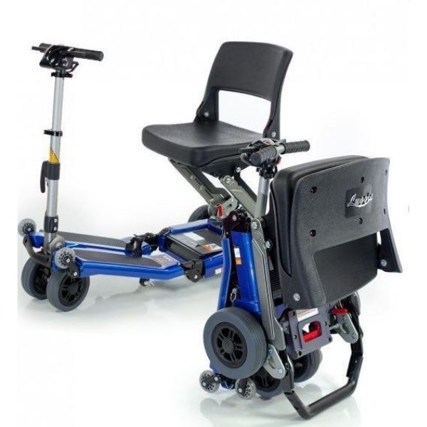 FreeRider USA Luggie Standard 4-Wheel Foldable Mobility Scooter - Lightweight Travel Scooter for Seniors & Adults - Perfect for Airports, Shopping Malls & Outdoor Adventures